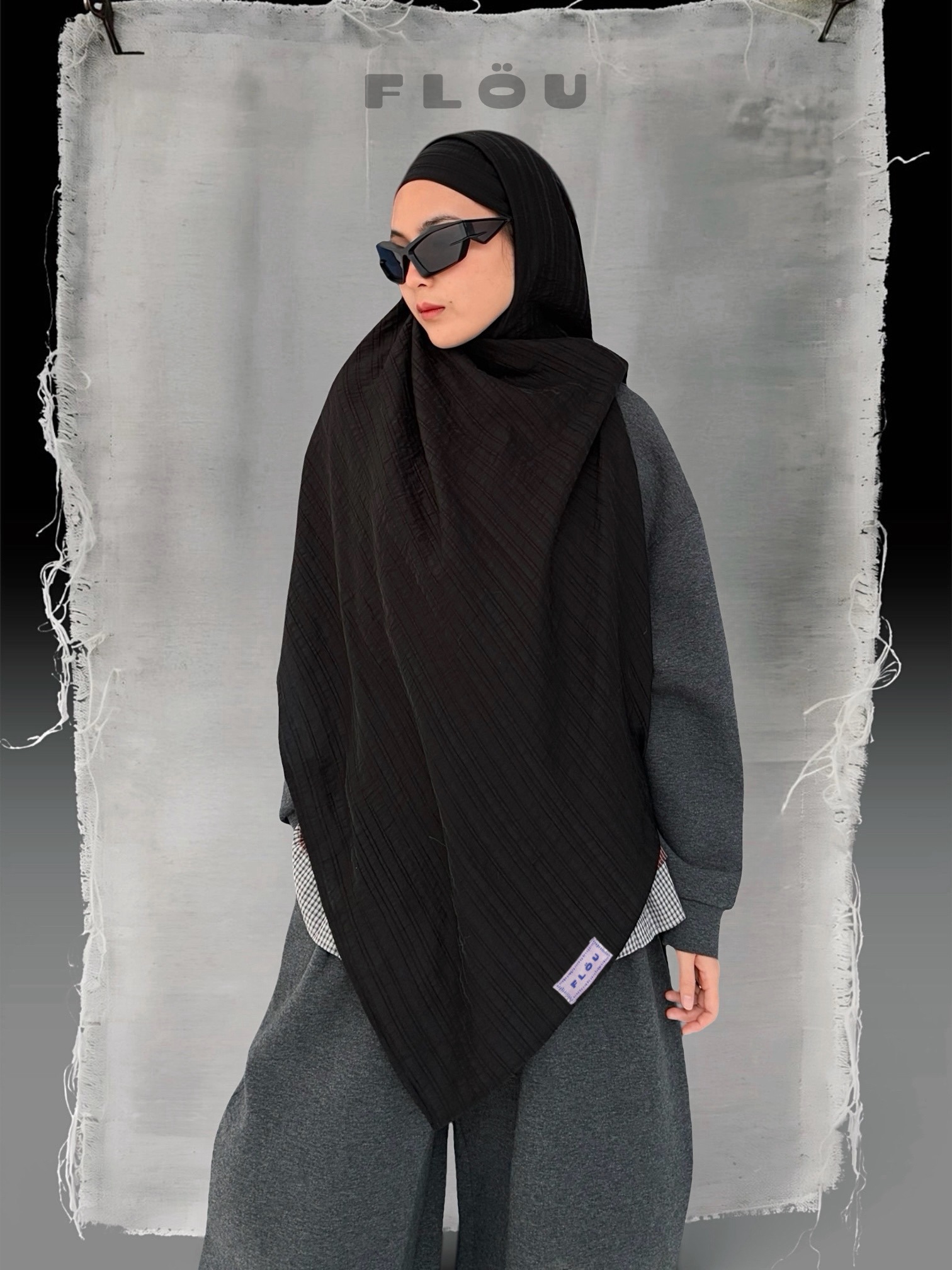 FLÖU - Bandana Pashmina Instant [Gou - Black]