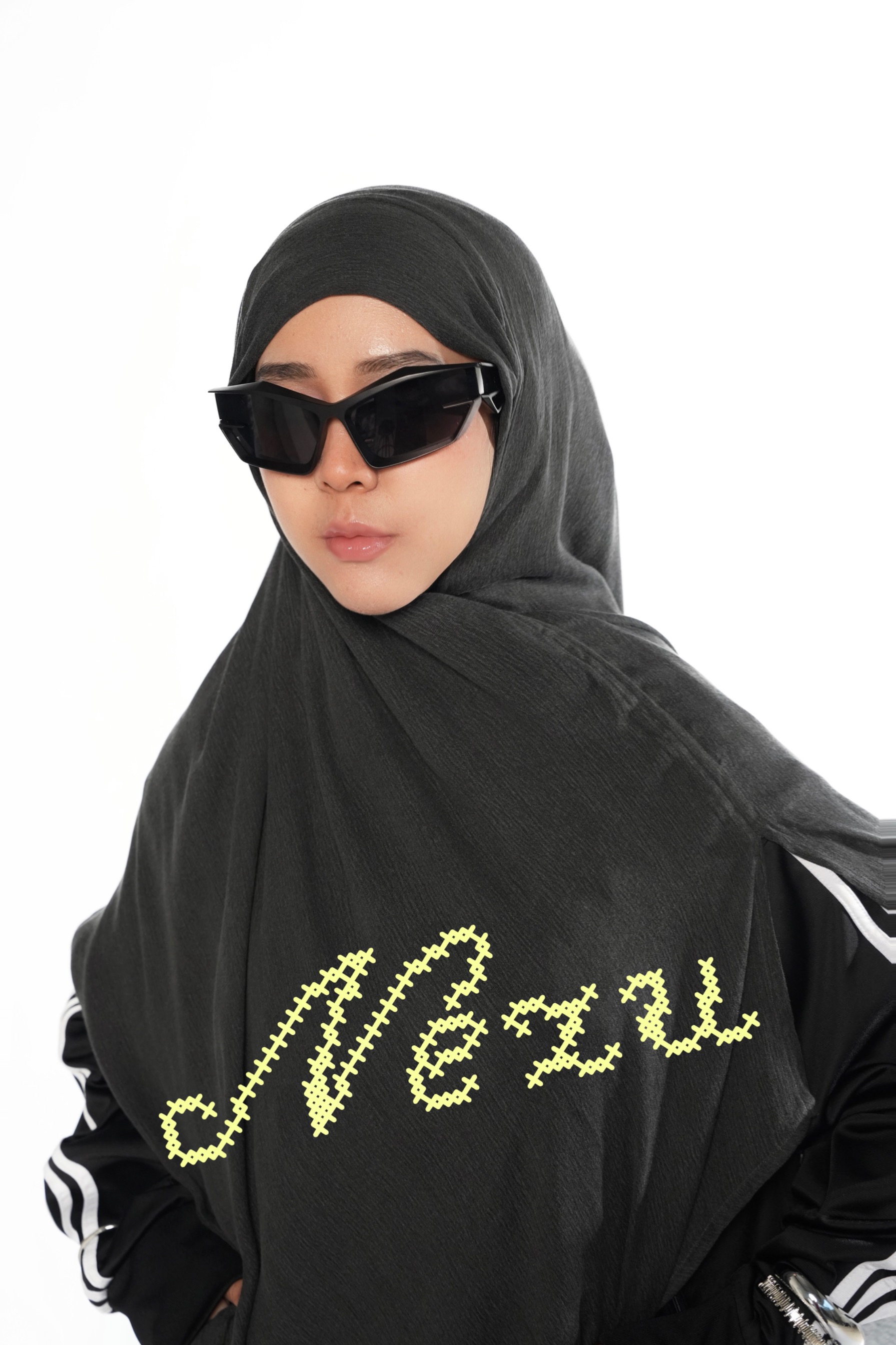 FLÖU - Bandana Pashmina Instant (Nezu - Dark Grey)