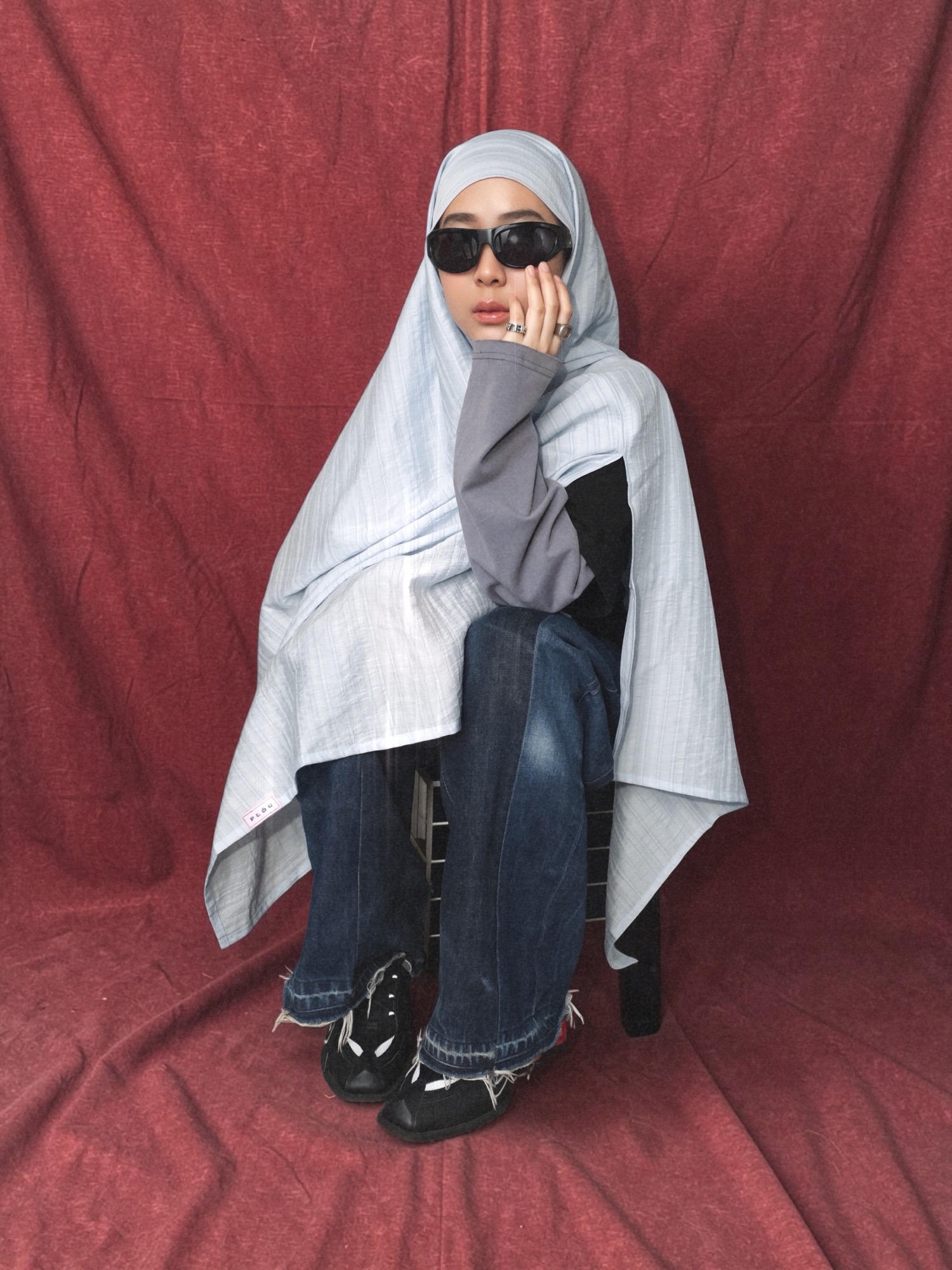 FLÖU - Bandana Pashmina Instant [Gou - Blue]