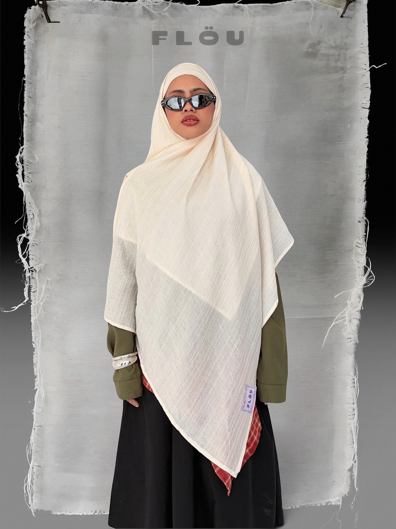 FLÖU - Bandana Pashmina Instant [Gou - Ivory]