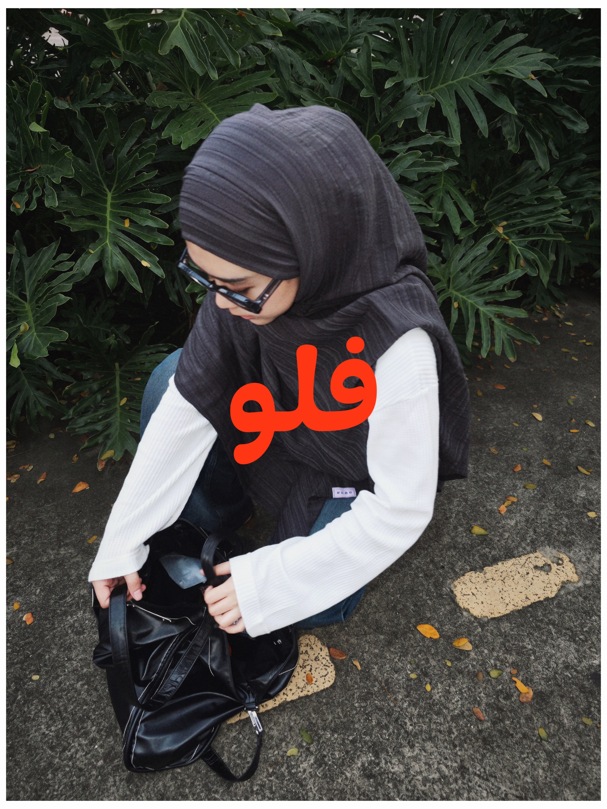 FLÖU - Bandana Pashmina Instant [Gou - Dark Grey]