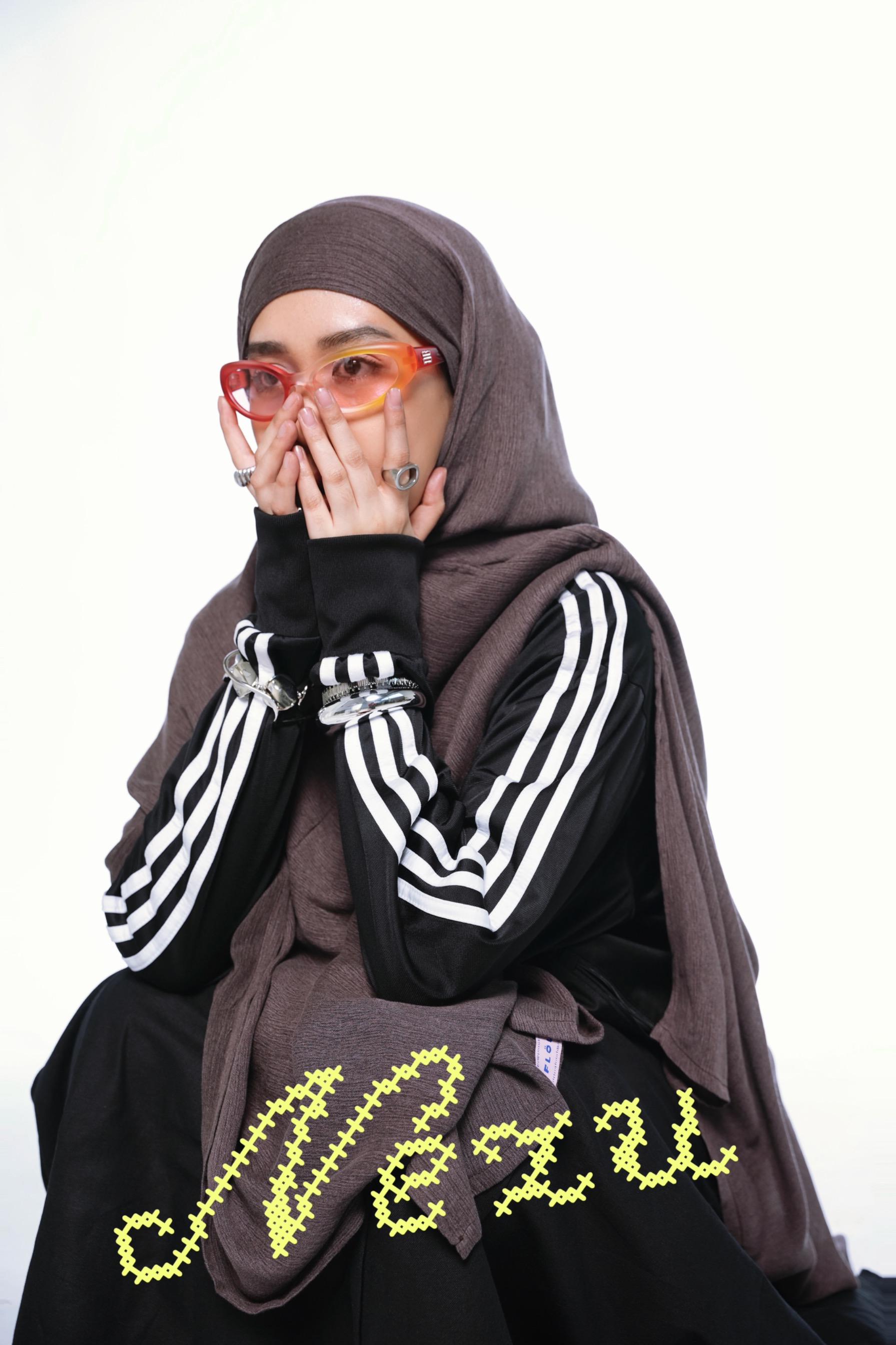 FLÖU - Bandana Pashmina Instant (Nezu - Dark Wine)