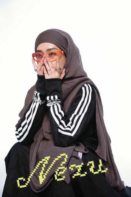 FLÖU - Bandana Pashmina Instant (Nezu - Dark Wine)