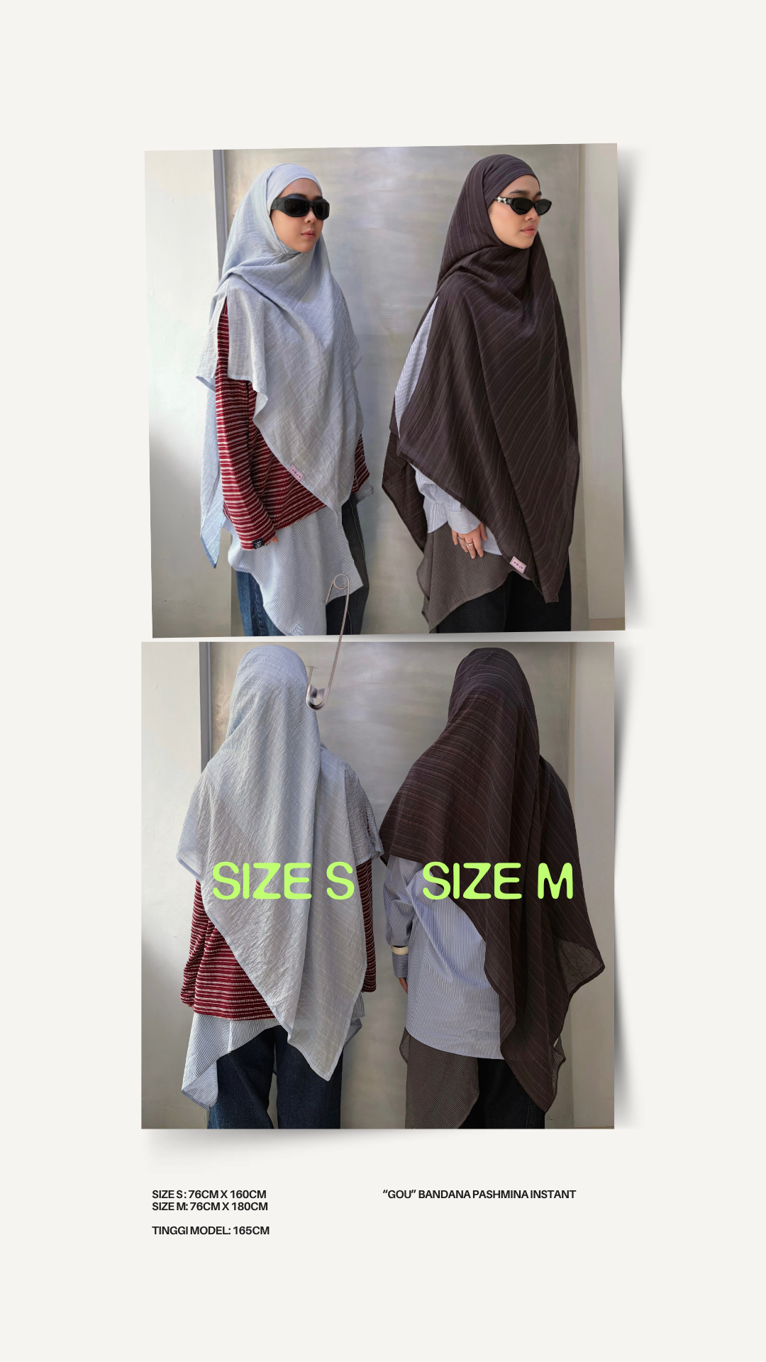 FLÖU - Bandana Pashmina Instant [Gou - Ivory]