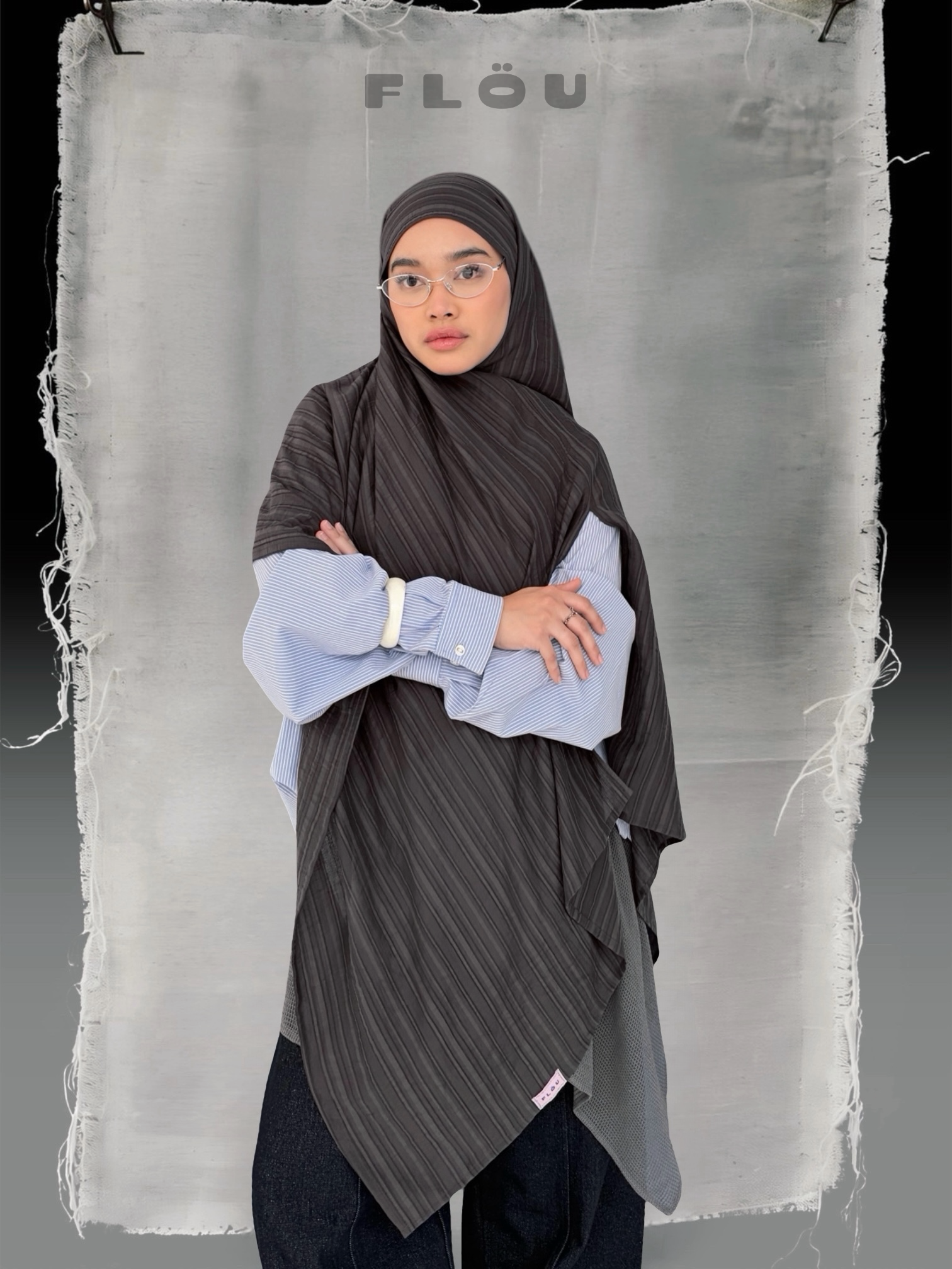 FLÖU - Bandana Pashmina Instant [Gou - Dark Grey]