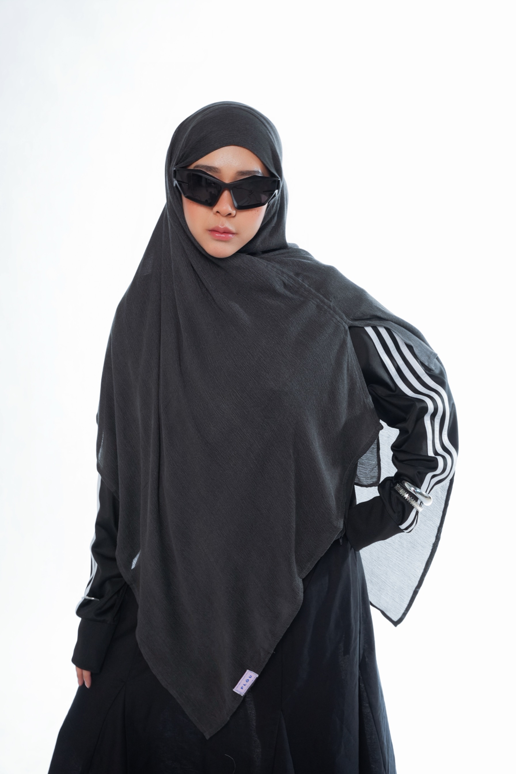 FLÖU - Bandana Pashmina Instant (Nezu - Dark Grey)