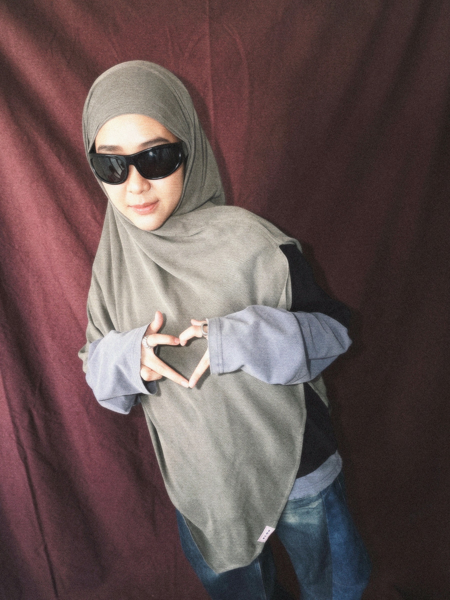 FLÖU - Bandana Pashmina Instant (Nezu - Grey)