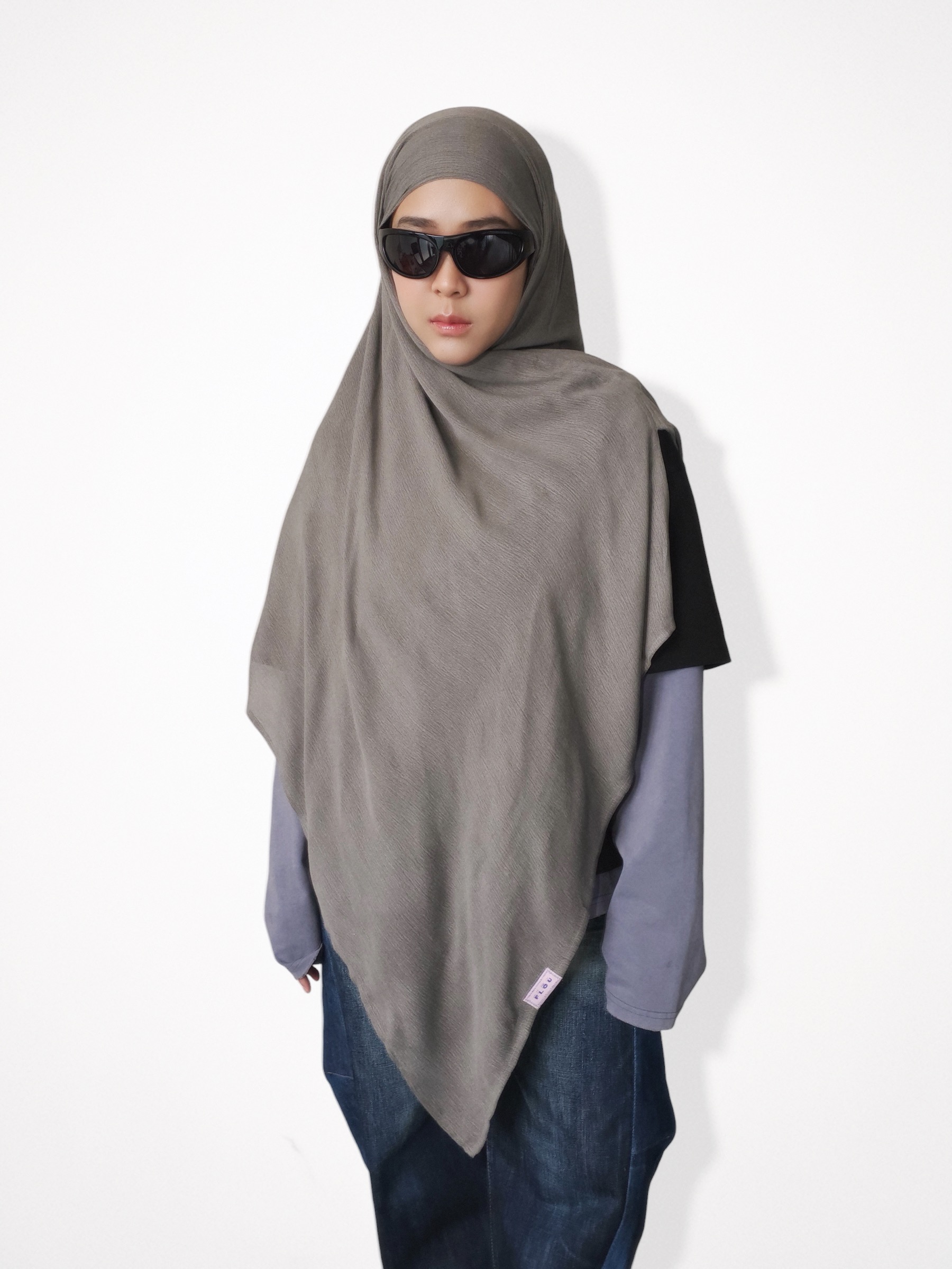 FLÖU - Bandana Pashmina Instant (Nezu - Grey)