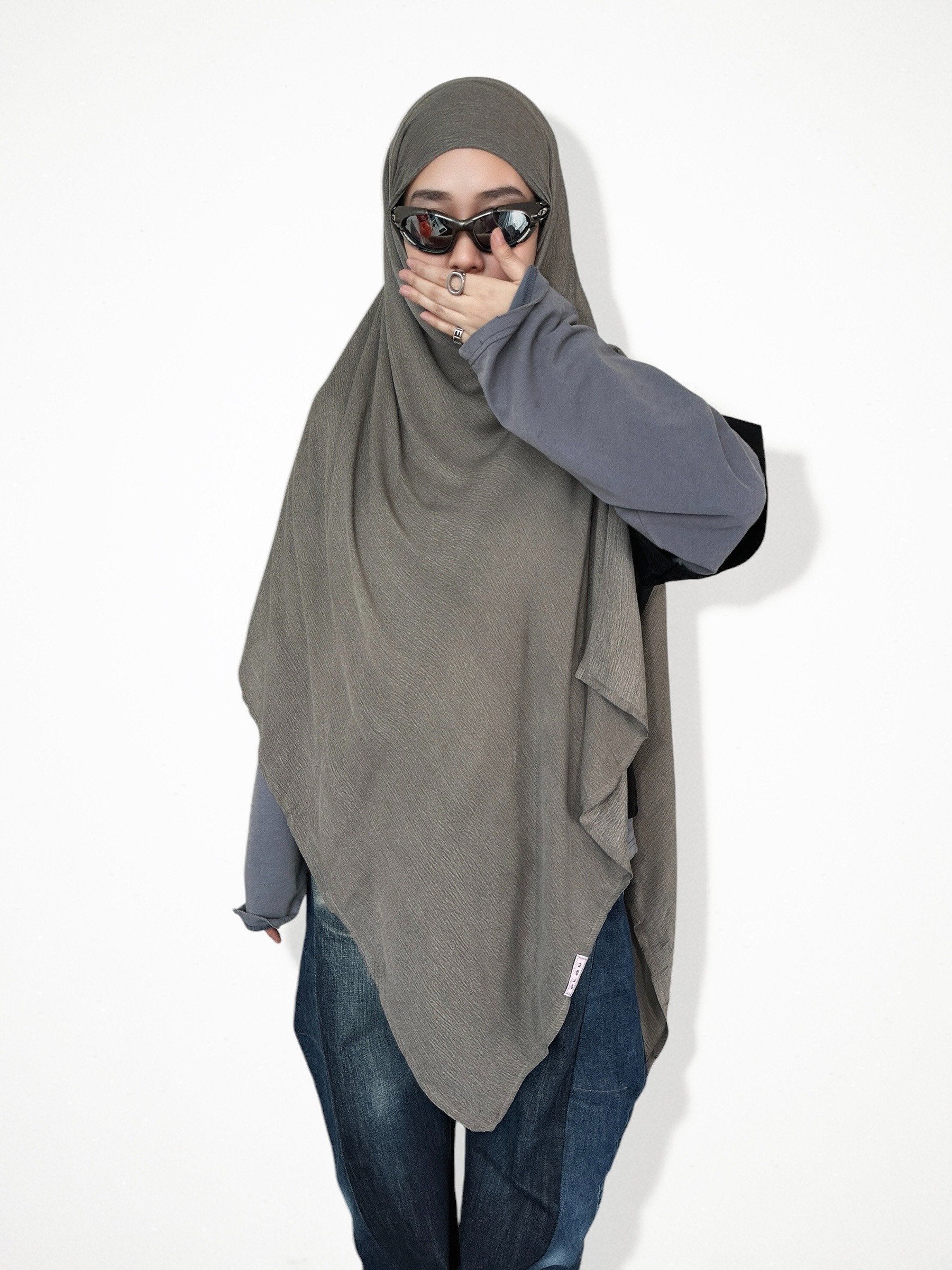 FLÖU - Bandana Pashmina Instant (Nezu - Grey)