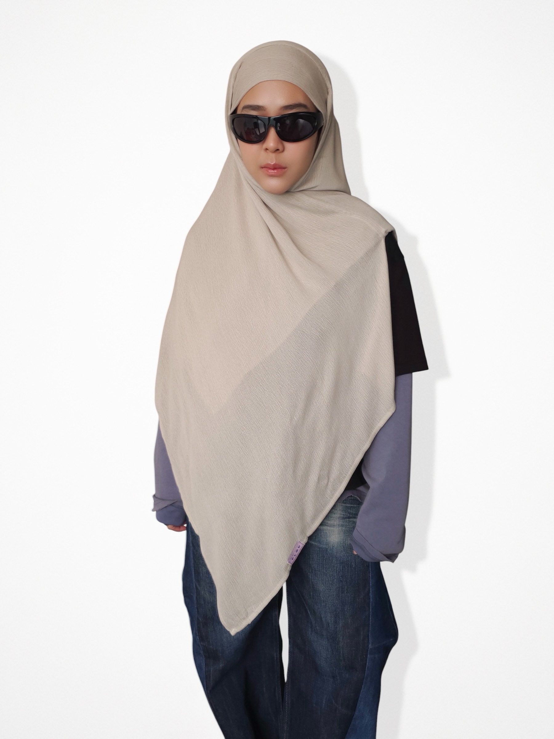 FLÖU - Bandana Pashmina Instant (Nezu - Beige)
