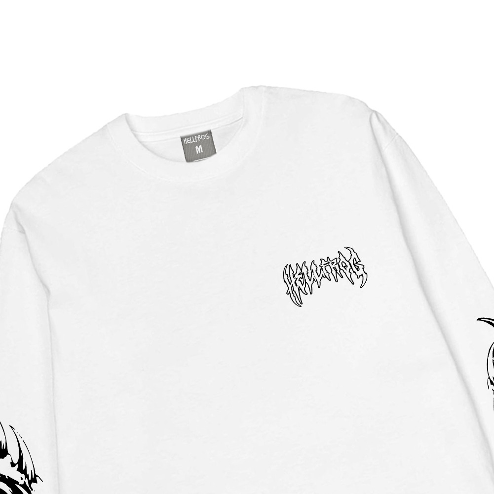 Hellfrog Tshirt Longsleeve Bedraise White Tees