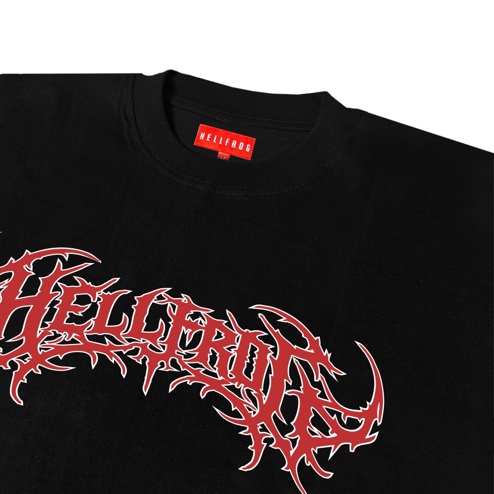 Hellfrog Heavyweight 16s Tshirt Boxy Fit Noir Black Tees