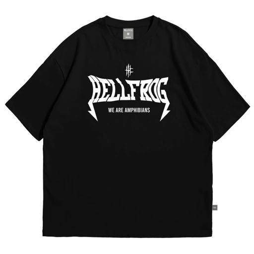 Hellfrog Tshirt Oversize Amphibians Black Tees