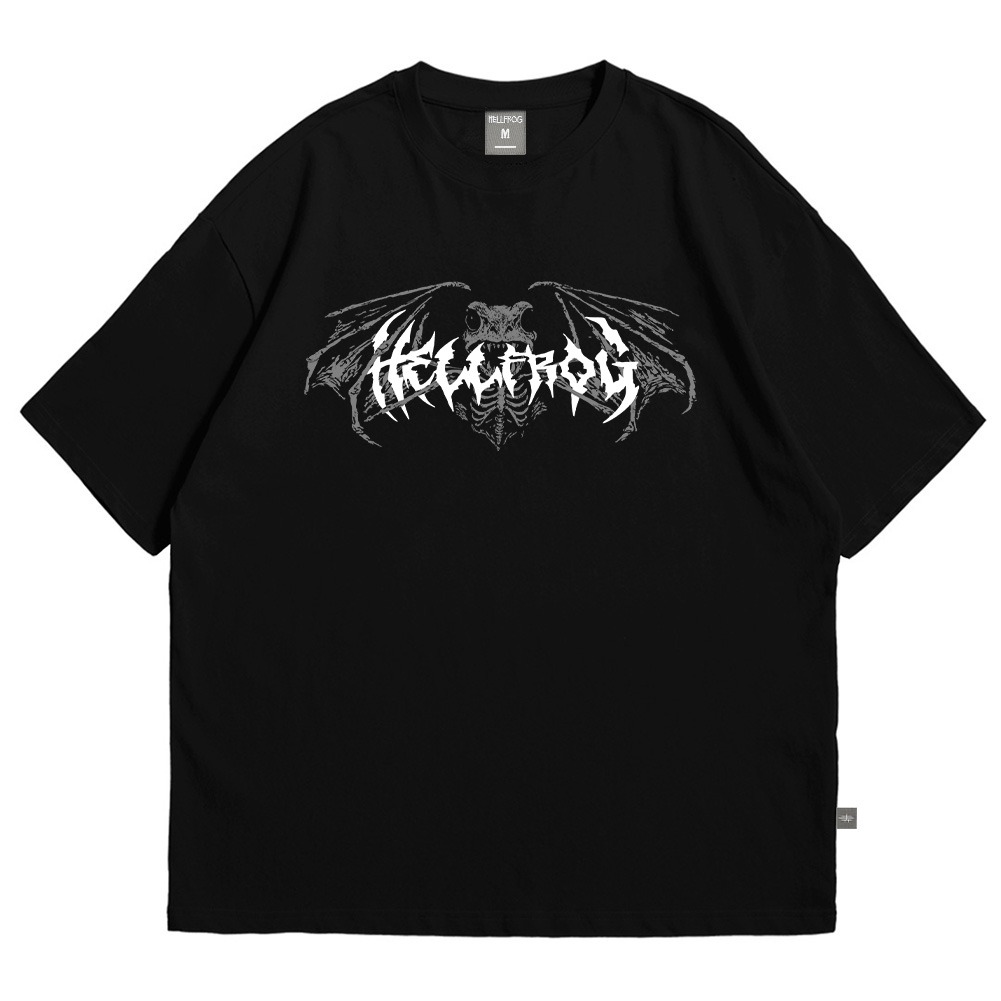 Hellfrog Tshirt Oversize Bat Rat Black Tees