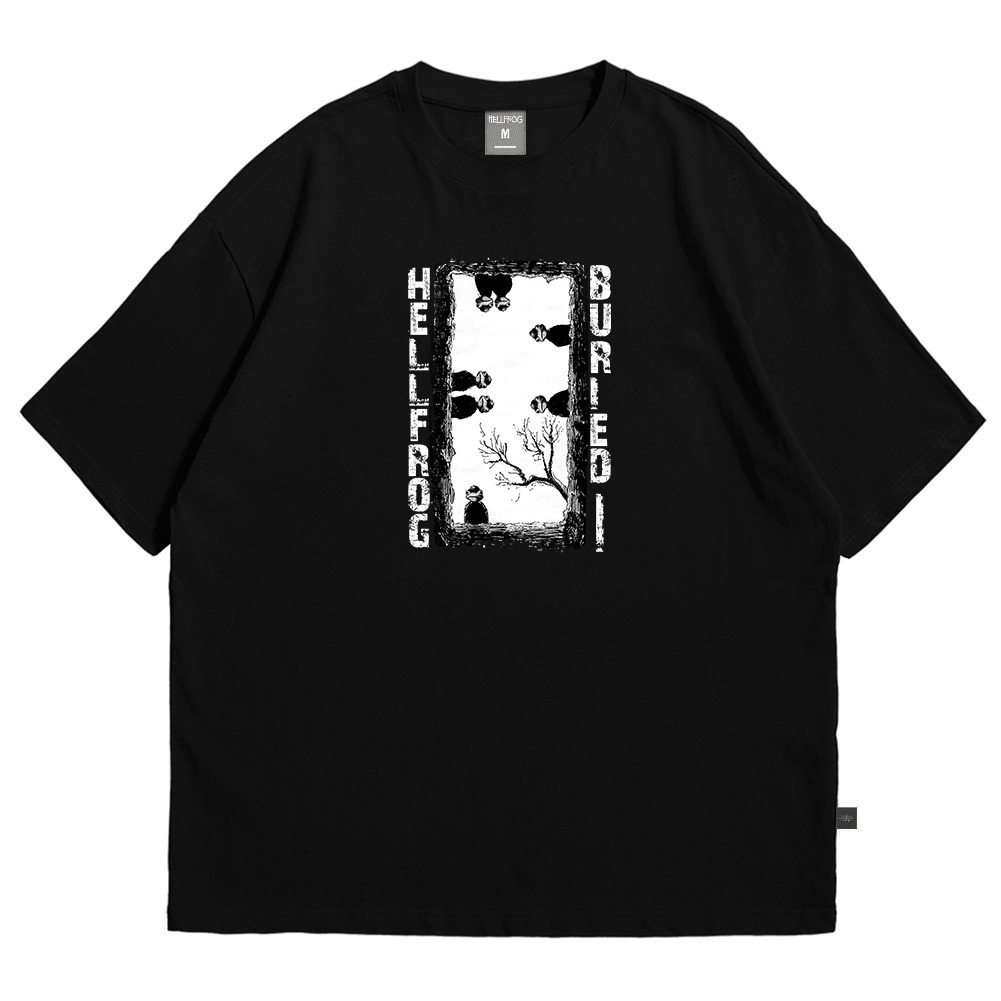 Hellfrog Tshirt Oversize Buried Black tees