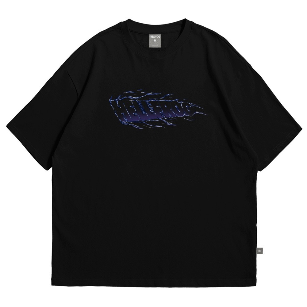  Hellfrog Tshirt Oversize Flame Black Tees