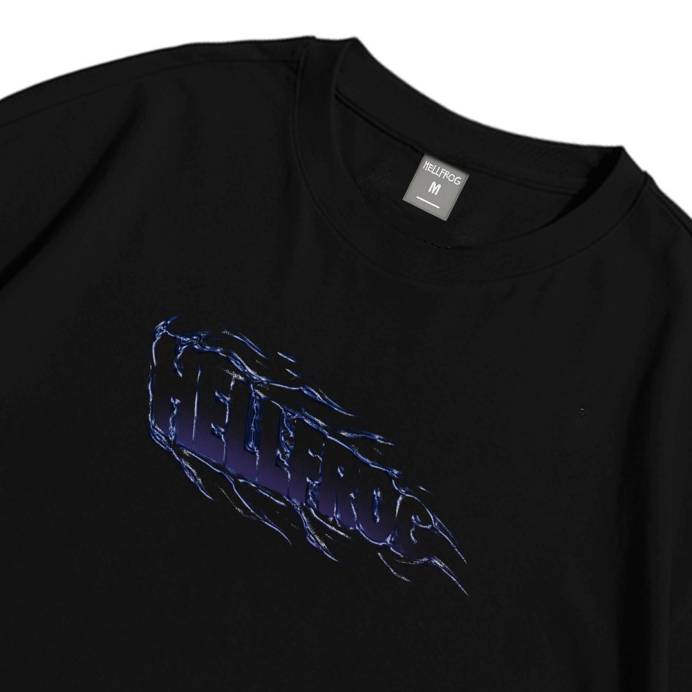  Hellfrog Tshirt Oversize Flame Black Tees