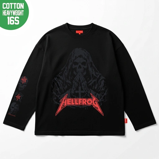Hellfrog Tshirt Boxy 16s Longsleeve Master Of Puppet Black Tees