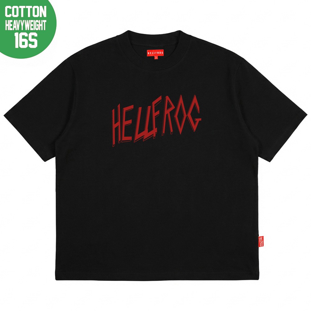 Hellfrog Heavyweight 16s Tshirt Boxy Fit Repentless Black Tees