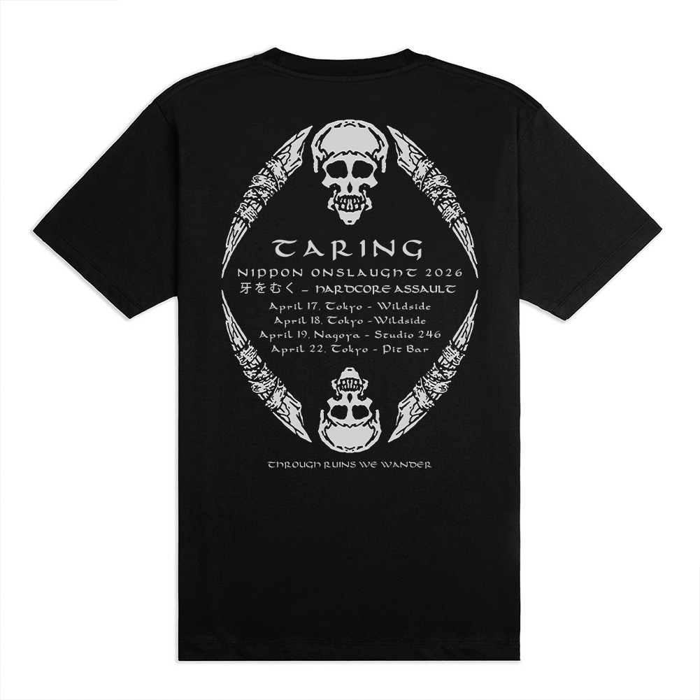 Taring X Hellfrog Tshirt Ruins Black Tees