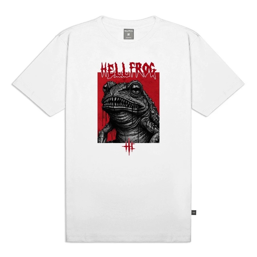 Hellfrog Tshirt Long White Tees