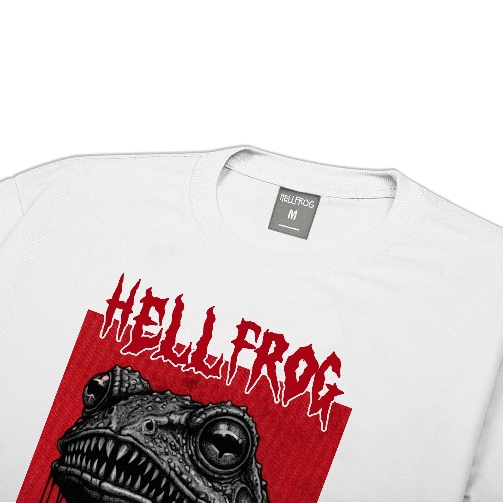 Hellfrog Tshirt Long White Tees