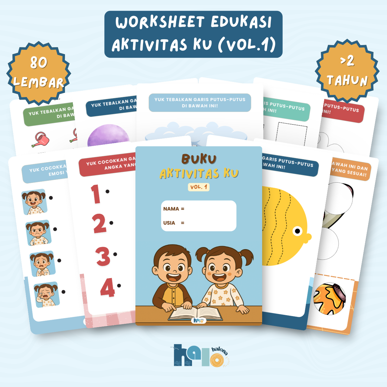 Worksheet Edukasi Anak Aktivitasku Volume 1 Wipe and Clean