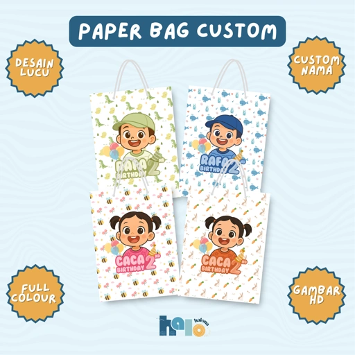 Image of Paper Bag Anak Custom Nama dan Tulisan