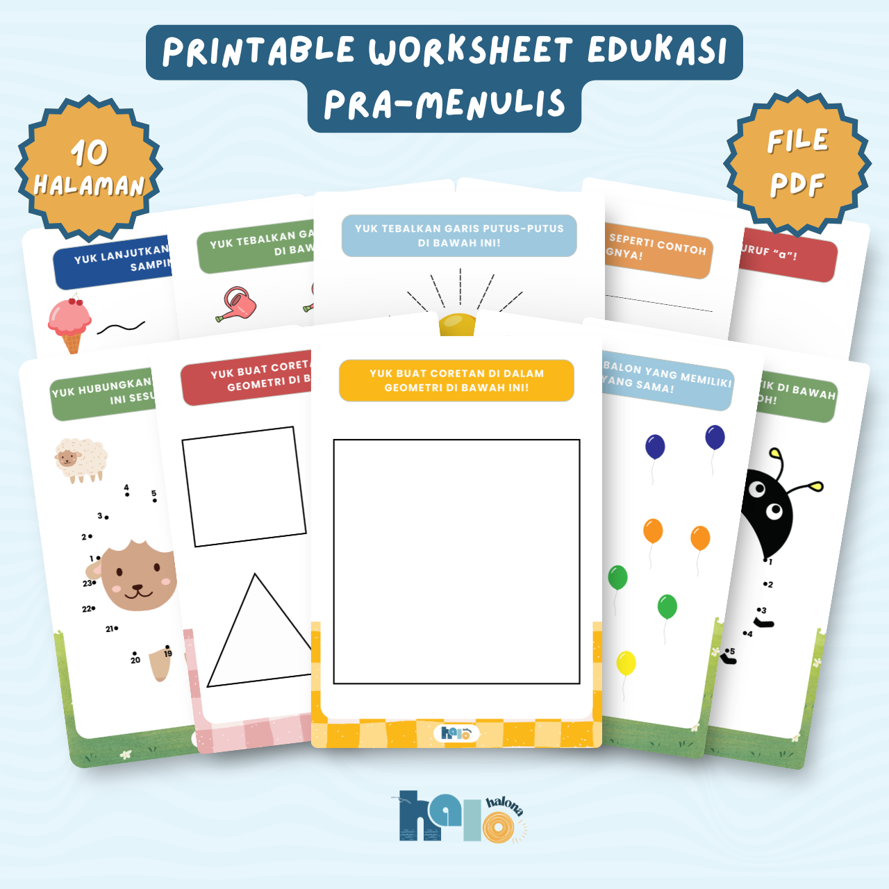 Printable Worksheet Pra Menulis