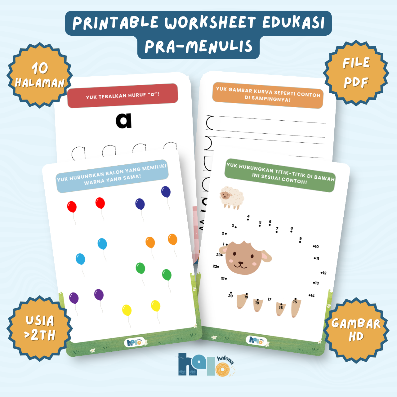 Printable Worksheet Pra Menulis
