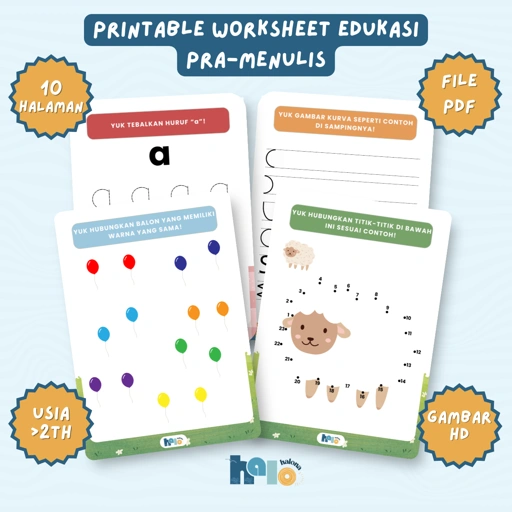 Image of Printable Worksheet Pra Menulis