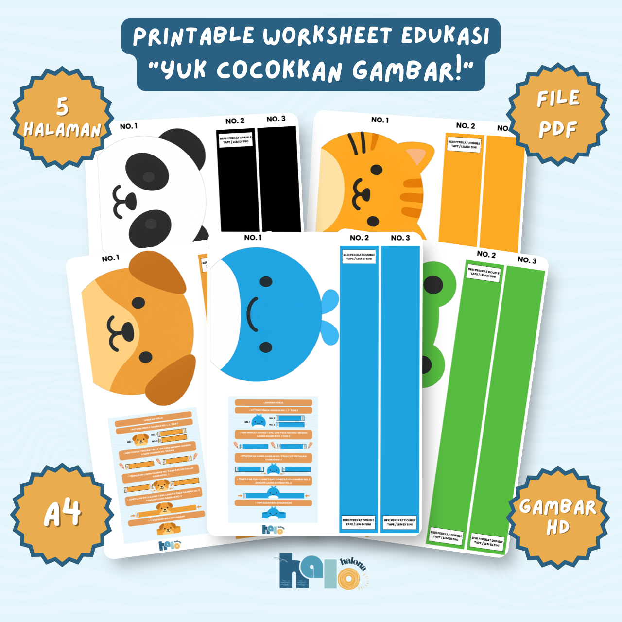 Printable Membuat Topi Bentuk Hewan
