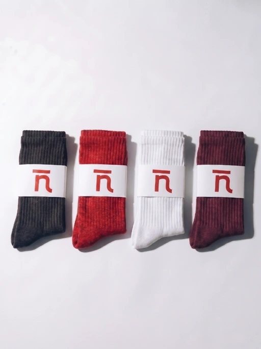 Nugee - Kaos Kaki Basic Panjang - Kaos Kaki Polos Tebal - Kaos Kaki Oldschool Pria Wanita