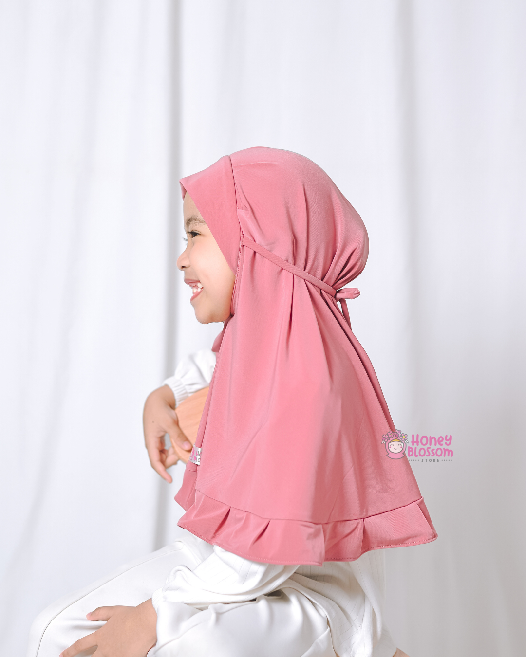 Bergo Jasmine Series - Jilbab anak perempuan 0-7 Tahun Jersey Import Korea