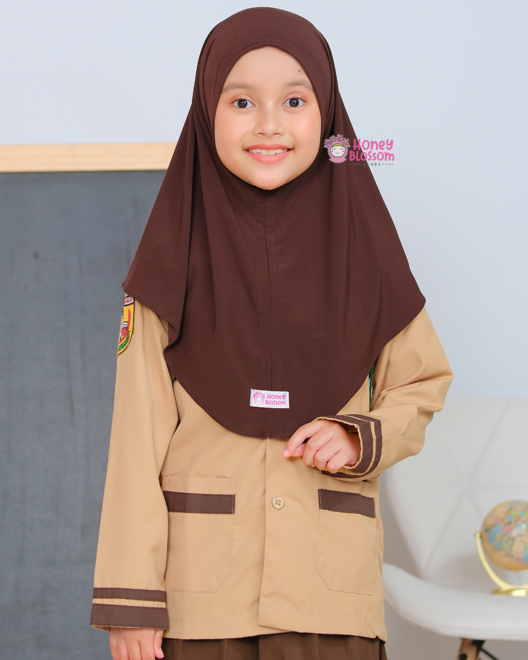 Bergo Back to School Series - Jilbab anak sekolah SD-SMP 0-14 Tahun Jersey Import Korea