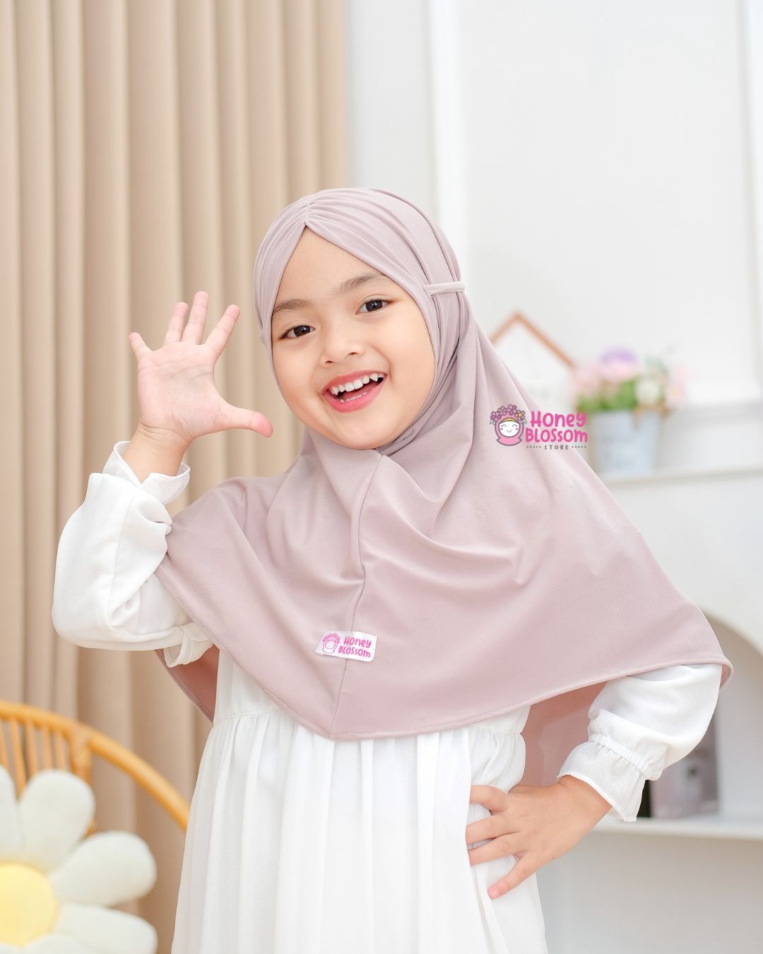 Bergo Aurora Series - Jilbab anak perempuan 0-7 Tahun Jersey Import Korea