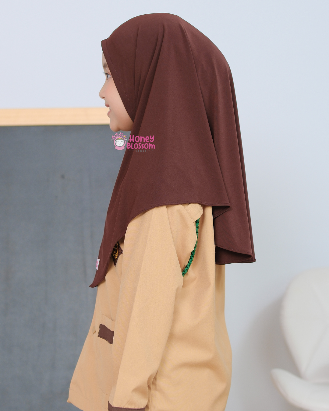 Bergo Back to School Series - Jilbab anak sekolah SD-SMP 0-14 Tahun Jersey Import Korea