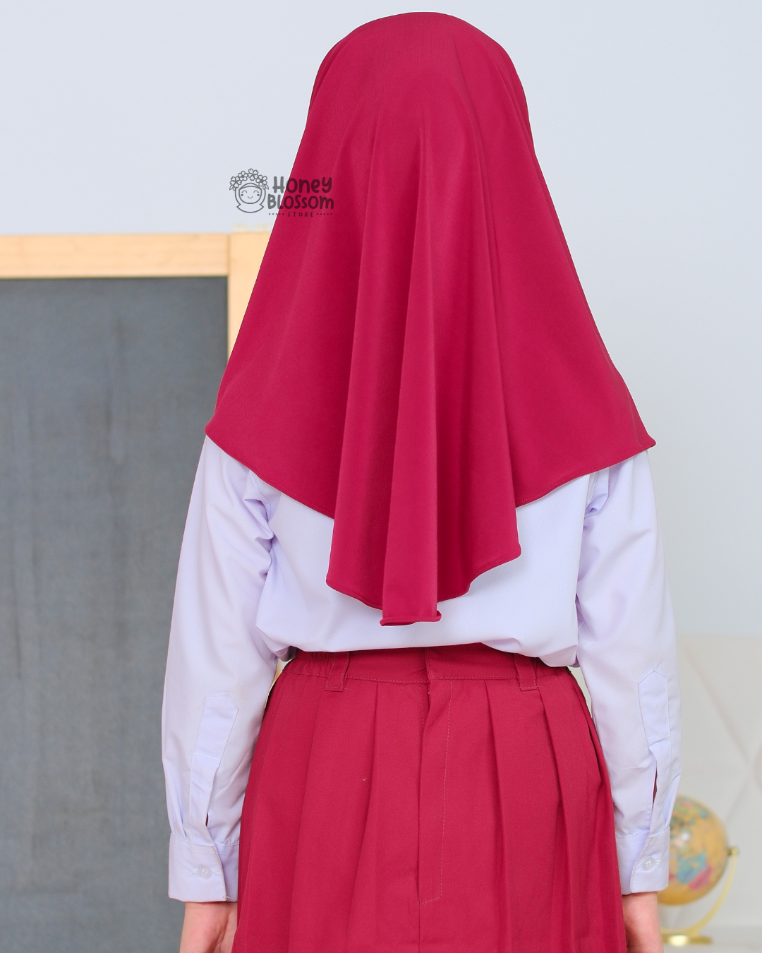 Bergo Back to School Series - Jilbab anak sekolah SD-SMP 0-14 Tahun Jersey Import Korea