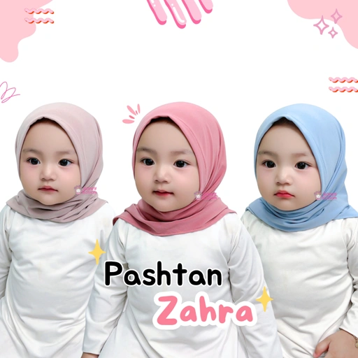 Image of Pashtan Zahra Series - Jilbab anak perempuan 0-14 Tahun Jersey Import Grade A