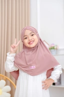 Bergo Aurora Series - Jilbab anak perempuan 0-7 Tahun Jersey Import Korea