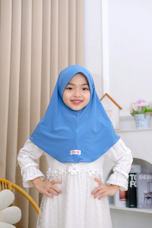 Image of Bergo Pad Elmira Series - Jilbab anak perempuan 0-14 Tahun Jersey Import Grade A
