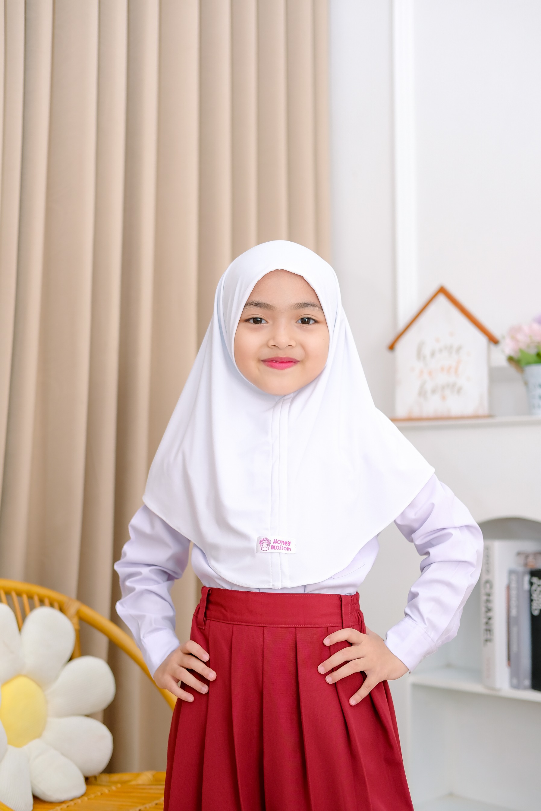 Bergo Back to School Series - Jilbab anak sekolah SD-SMP 0-14 Tahun Jersey Import Korea