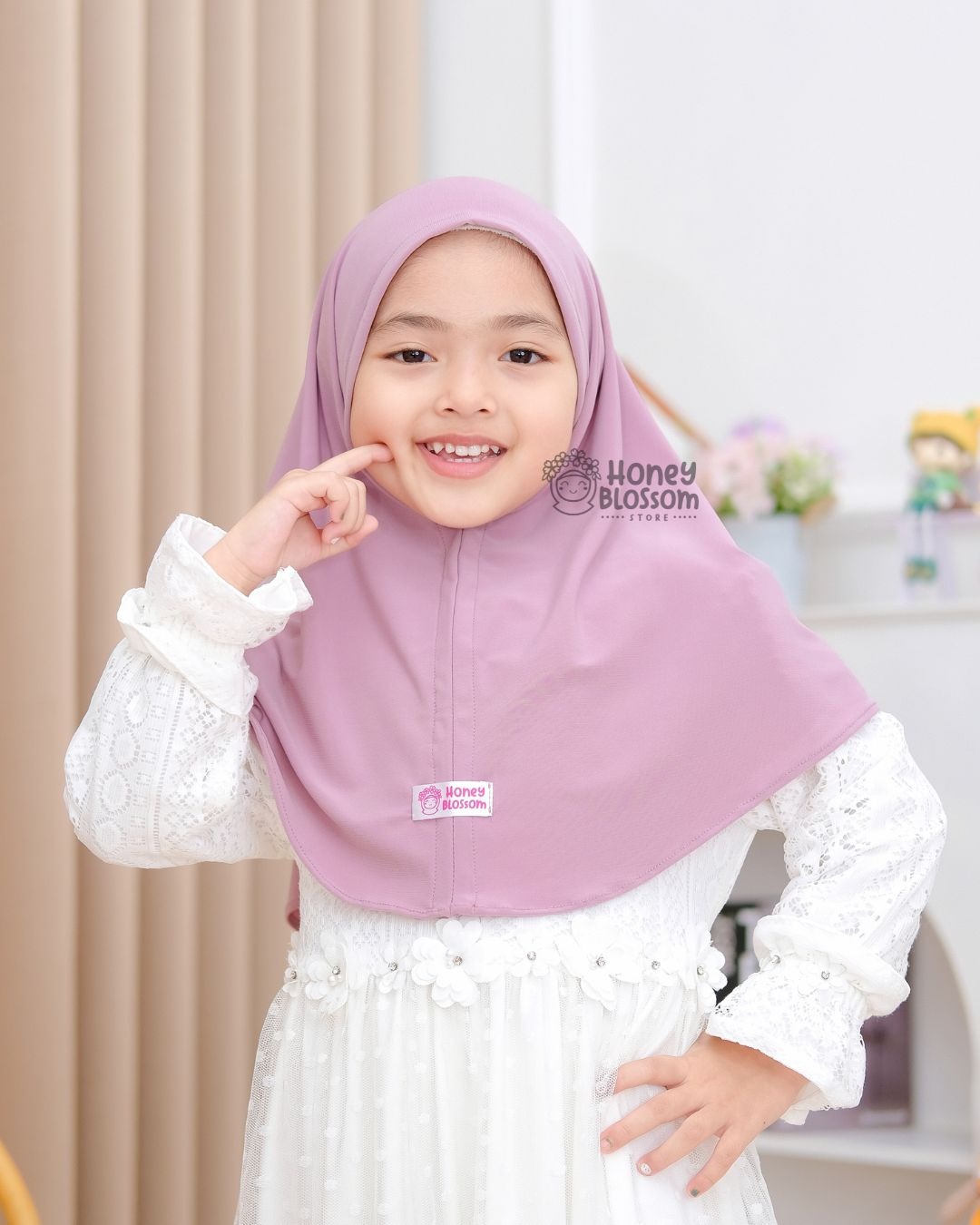 Bergo Daily Zara Series - Jilbab anak perempuan 0-14 Tahun Jersey Import Korea