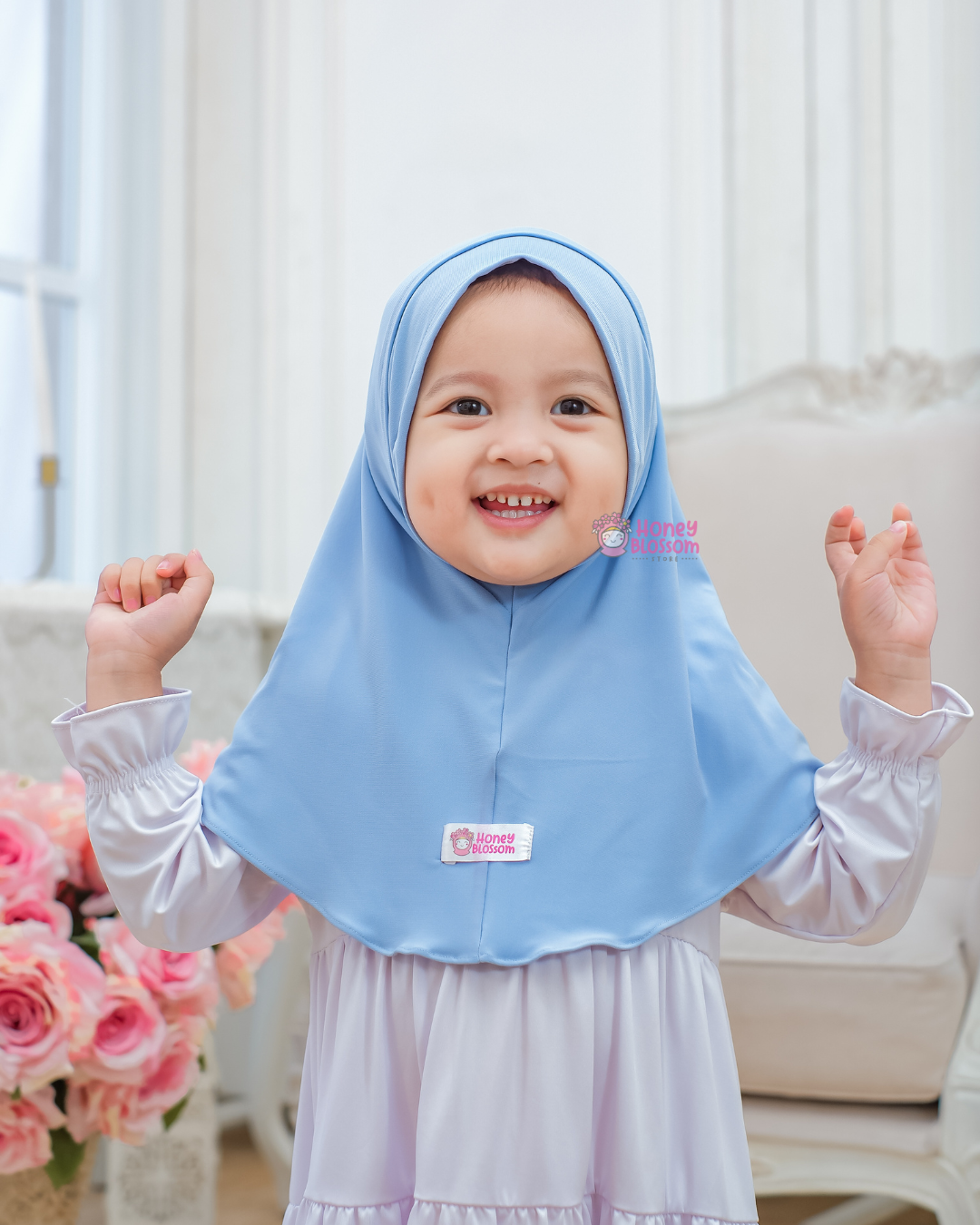 Bergo Malay Mazaya Series - Jilbab anak perempuan 0-7 Tahun Jersey Import Korea