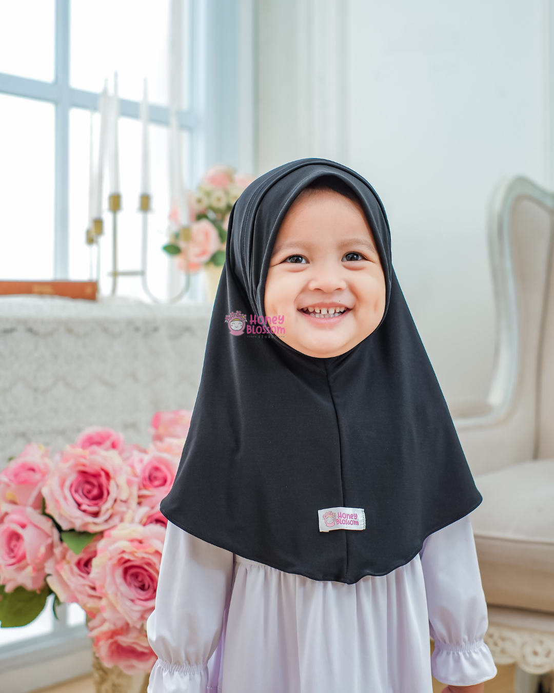 Bergo Malay Mazaya Series - Jilbab anak perempuan 0-7 Tahun Jersey Import Korea