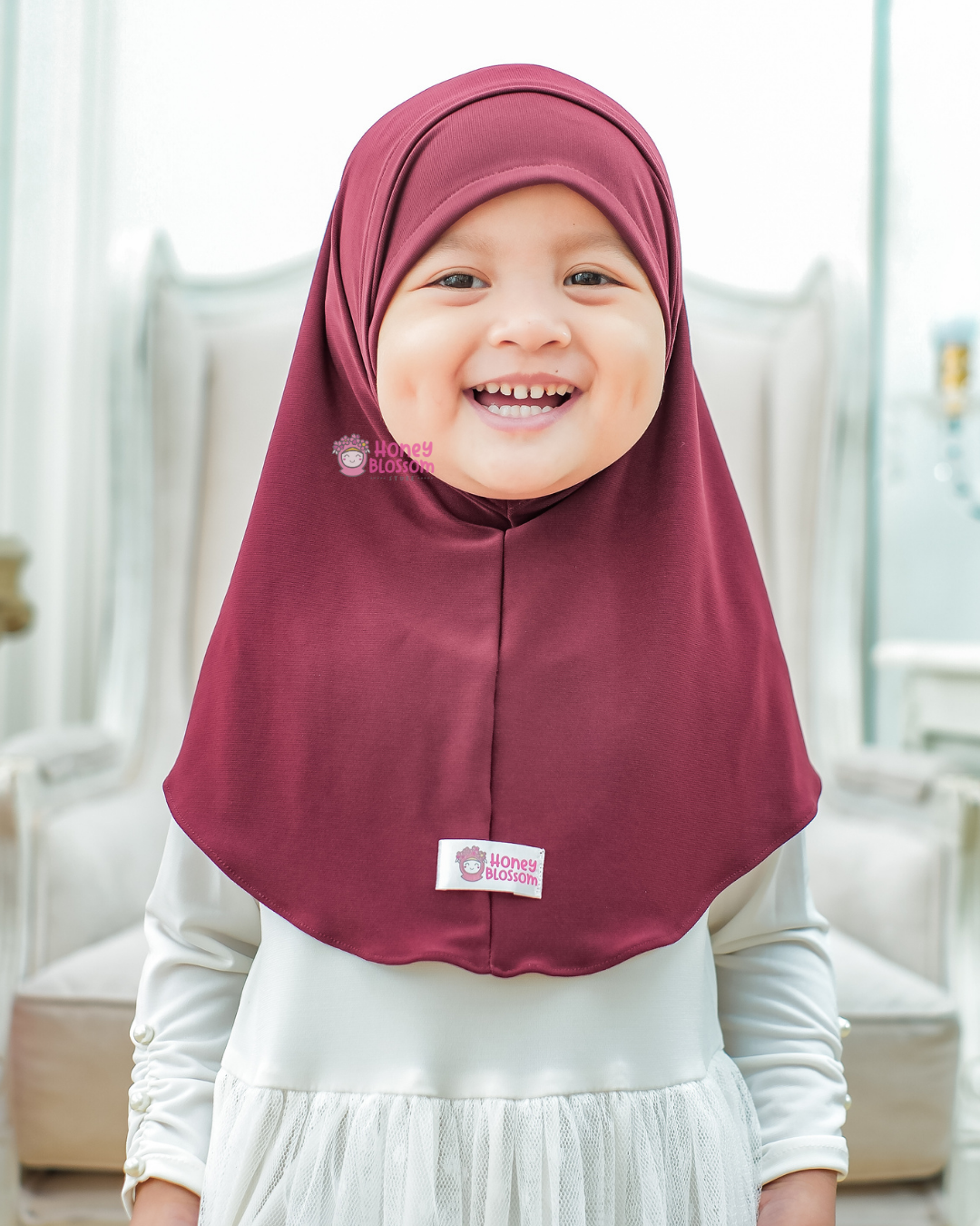 Bergo Malay Mazaya Series - Jilbab anak perempuan 0-7 Tahun Jersey Import Korea
