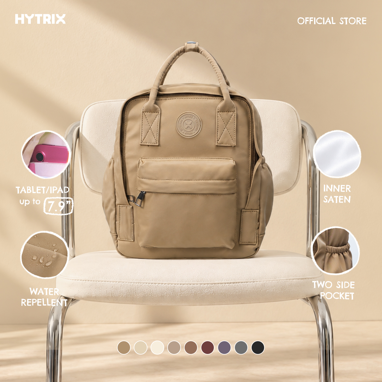 HYTRIX Tas Wanita Mini Backpack - Camelia - Velvet Series  [SR01]