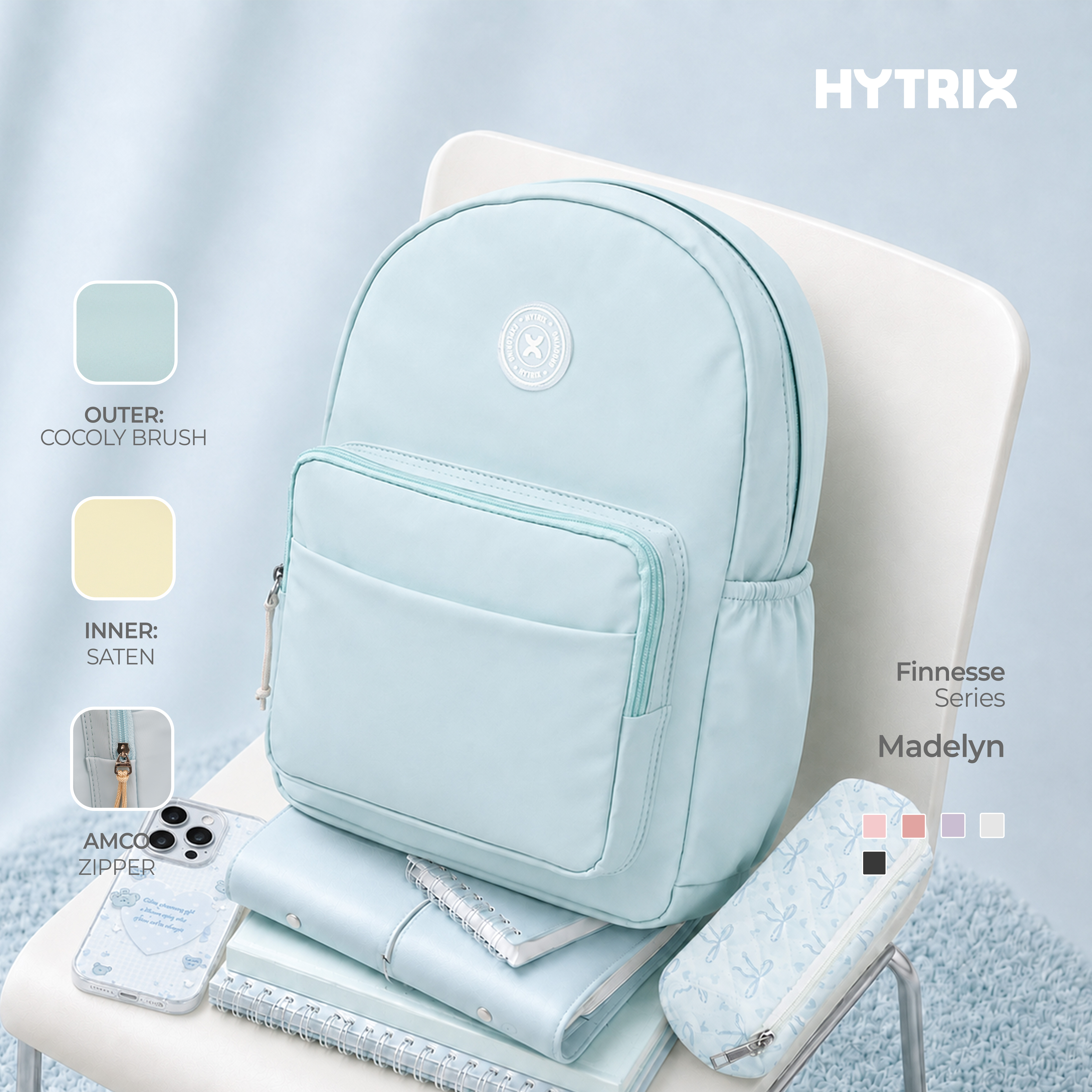 HYTRIX MADELYN Finnesse Series Colour Pop Backpack - Ransel Medium Tas Fahion Korea Stylish (LP107)