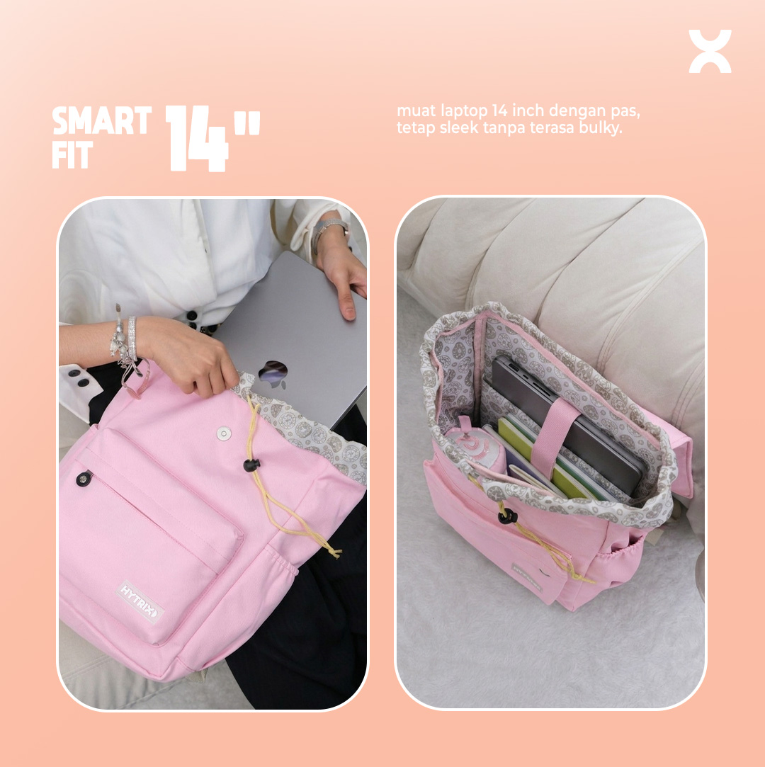 HYTRIX  MONO-99 - Colour Pop  Drawstring Backpack Water reppelent - Ransel Serut Medium Tas Fahion Korea Stylish (LP99)
