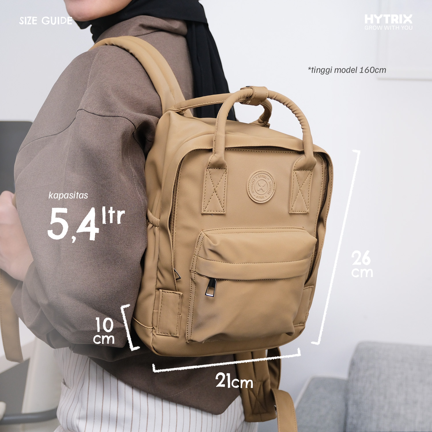 HYTRIX Tas Wanita Mini Backpack - Camelia - Velvet Series  [SR01]
